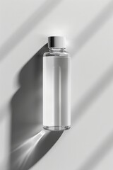 Poster - A bottle of water sitting on a table. Suitable for various uses