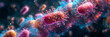 Bacterial Conjugation 3D Image,
Medical monkeypox dangerous virus 3d illustration on transparent background
