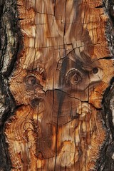Aufkleber - Detailed view of a piece of wood, suitable for backgrounds or textures