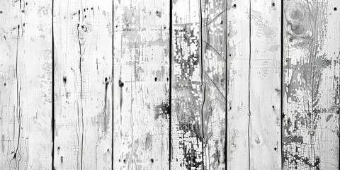 Poster - Close-up black and white photo of a textured wooden wall. Suitable for background use
