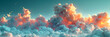 Cloud Computing Conceptual Illustration 3D Image,
Dramatic sky over idyllic landscape at dusk