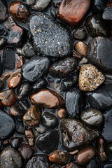 Poster - A close up image of rocks and water. Ideal for nature and outdoor themes