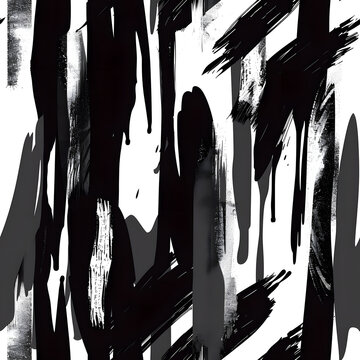Illustration of bold contemporary pattern of dynamic overlapping brushstroke.