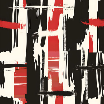 Illustration of bold contemporary pattern of dynamic overlapping brushstroke.