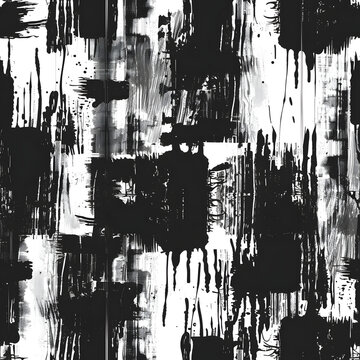 Illustration of bold contemporary pattern of dynamic overlapping brushstroke.