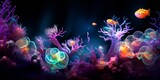 Fototapeta Do akwarium - underwater world fish corals Generative AI