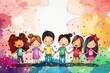 © Michael - A friendship day background with kids.