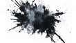 An abstract painting of black ink droplets in layers. An explosion of black oil paint. An abstract background of ink droplet effect on a white canvas.