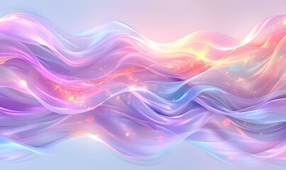 Wall Mural - abstract colorful background with waves of color, in the style of glowing lights