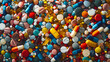 Kaleidoscopic View of Colorful Medication Variety