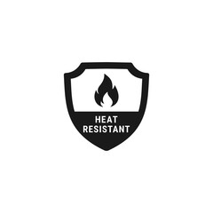 Wall Mural - Heat resistant badge or Heat resistant label vector isolated. Best Heat resistant badge for product packaging design, print design, websites and more about Heat resistant product.