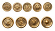 Set of Round Gold Coins