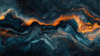 dark night with gold wave abstract background