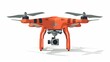 Flat bicolor orange and gray drone vector icon with rounded angles, presented on a white background.