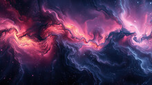Dark Purple Space With Light, Dark Purple Nebula, Fantasy Supernova