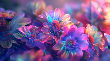  Vibrant Blossoms Unfurling Their Petals In A Kaleidoscope Of Colors, Filling The Air With An Intoxicating Floral Symphony. 
