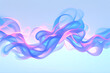 青とピンクの流れるような優美なラインの抽象的背景