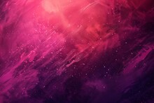 A Textured Background Featuring A Blend Of Pink And Red Hues, Neon Glow, Splattered Paint Effect, Blurred Edges, And A Vintage Style That Resembles A Night Sky.
