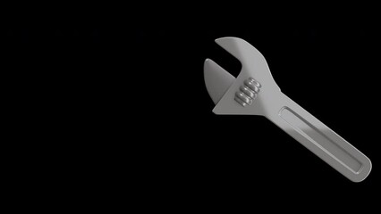 Poster - 3D Animation of Wrench Essential Tools in Every Toolbox | Alpha Channel