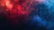 red and blue gradient background with smoke