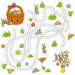Funny maze for kids. Puzzle for children. cartoon character. Labyrinth conundrum. Find the right path. Vector illustration.
