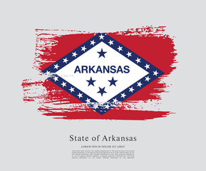 Wall Mural - Flag of the state of Arkansas. The United States of America