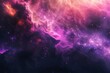 The sky resembles a gas cloud filled with purple and magenta stars