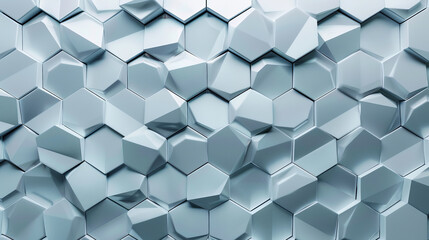 Poster - A wall made of many small cubes in a gray color