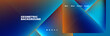 A vibrant blue and orange geometric background featuring a gradient of colors, reminiscent of an electric blue lens flare. Perfect for a tech gadget or computer font design