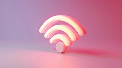 Internet sharing 3D wireless icon