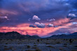 Sunset along Route 127 near Dumont Dunes in the Mojave Desert