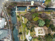 Zurich, Switzerland: Top down view of the Old Botanical Garden in Zurich downtown district in Switzerland