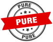 © BHM - pure stamp. pure label on transparent background. round sign