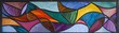 Contemporary stained glass art angular designs meeting spiritual themes