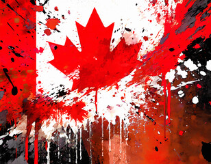 Poster - Vibrant canadian flag