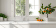 modern sink and water tap on kitchen counter Interior design modern white minimalist kitchen interior design 