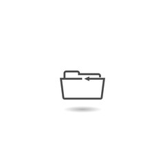 Poster - File folder icon. File folder icon with shadow