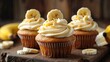 Tasty banana cupcake for a satisfying snack