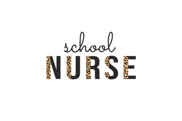 Wall Mural - Retro Nurse Sublimation T shirt design, school nurse