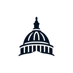 capitol building logo vector illustration template design