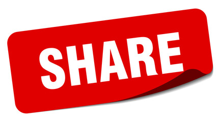 share sticker. share label