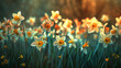 Daffodil Day presented in a creative, surrealistic fantasy style with photorealistic flowers, designed cleanly to enhance artistic and visual projects