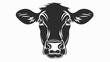 Cow head  black silhouette vector illustration for l