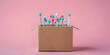 Sweet Treats Lollipop in a Box on Pink Background