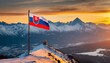 © Daniel - The Flag of Slovakia On The Mountain.