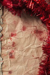 Poster - A piece of paper with red paint. Suitable for art projects
