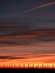 Poster - Tramonto urbano, Milano (San Siro)