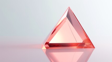 Poster - A glossy 3D pyramid with precisely rendered surfaces