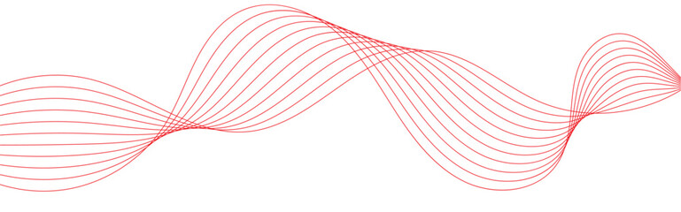 Thin line wavy abstract vector background. Curve wave seamless pattern. Line art striped graphic template. Vector illustration.