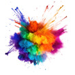 © NT clip art only - colorful explosion liquid dust explosion abstract transparent background